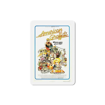 American Graffiti 1973 Movie Poster Refrigerator Magnet 3 Inch - The Sticker Space