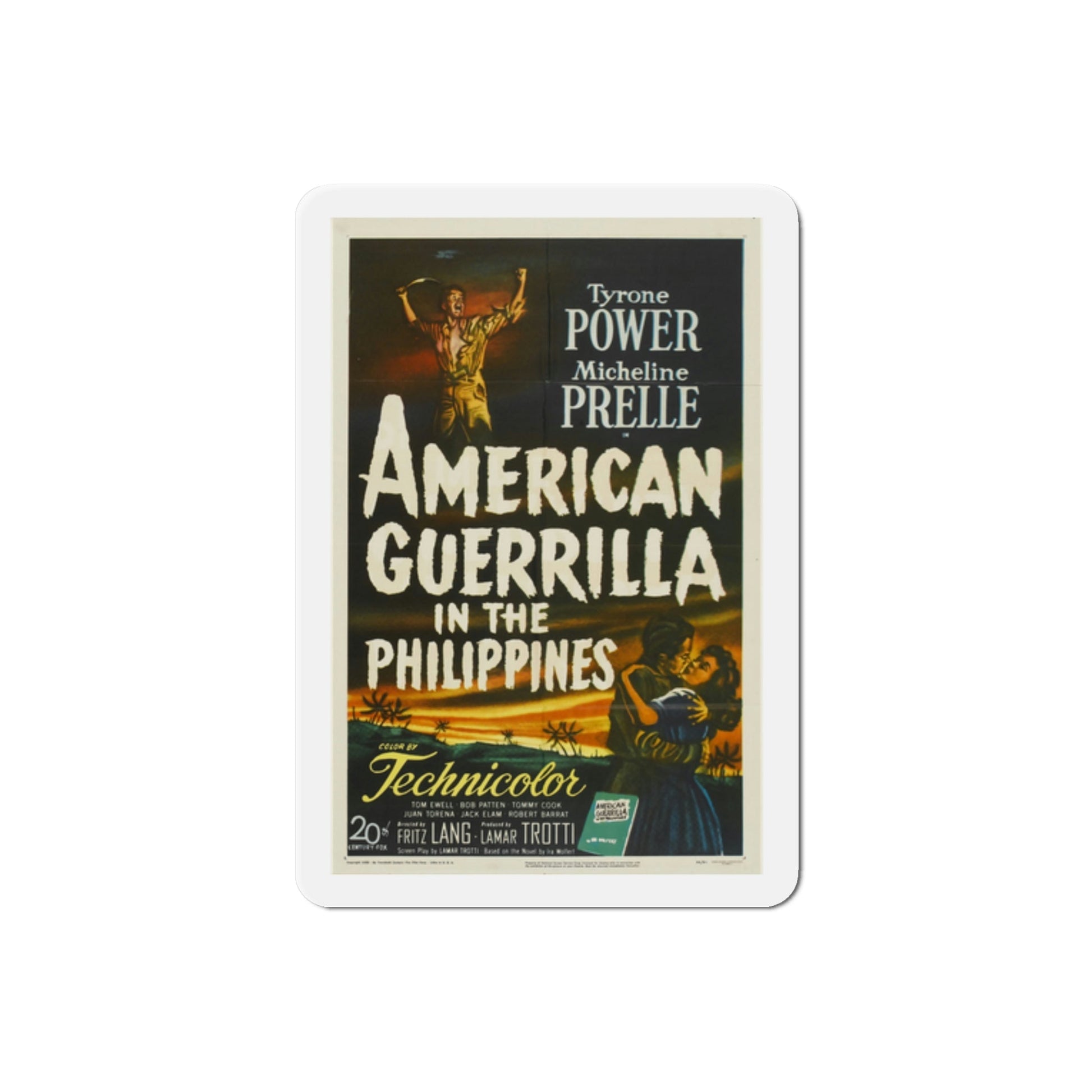 American Guerrilla in the Philippines 1950 Movie Poster Die-Cut Magnet-2 Inch-The Sticker Space