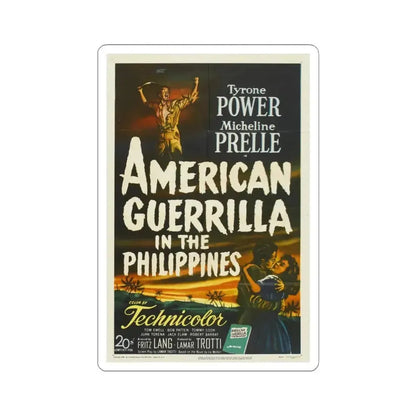 American Guerrilla in the Philippines 1950 Movie Poster - STICKER Vinyl Kiss-Cut Decal 4 Inch White - The Sticker Space