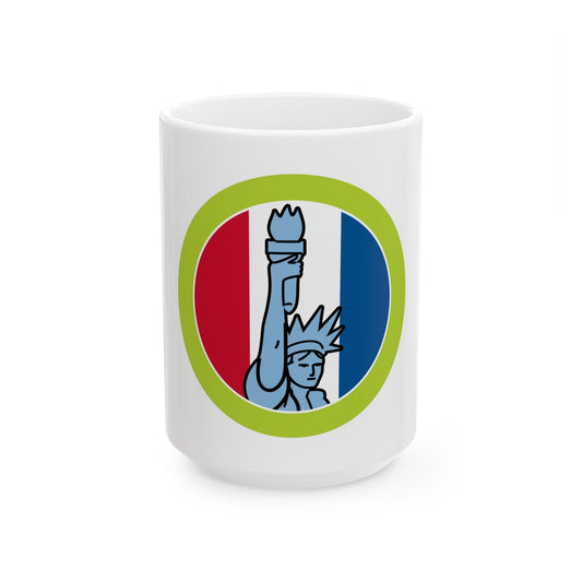 American Heritage (Boy Scout Merit Badge) White Coffee Mug-15oz-The Sticker Space