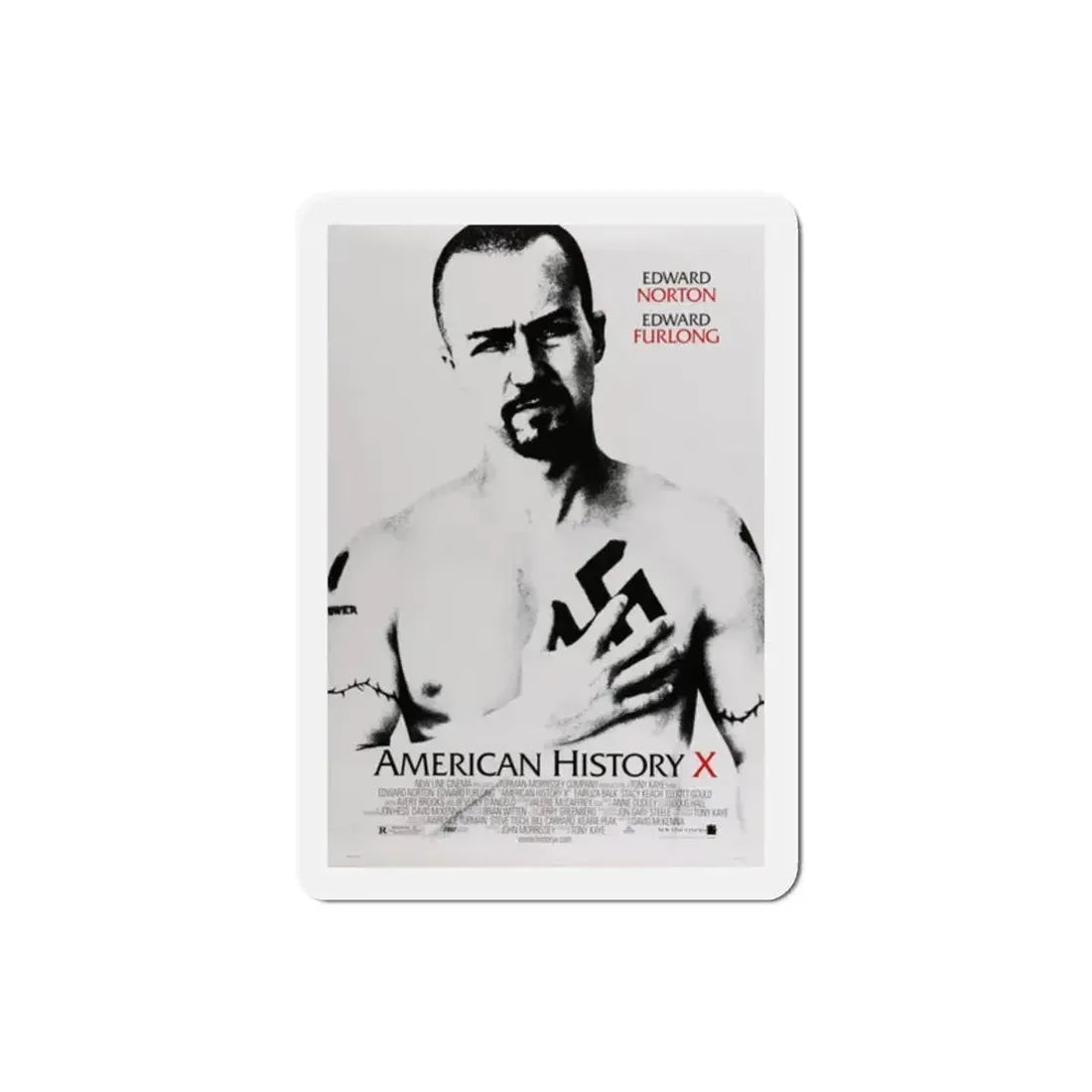 American History X 1998 Movie Poster Refrigerator Magnet 2 Inch - The Sticker Space