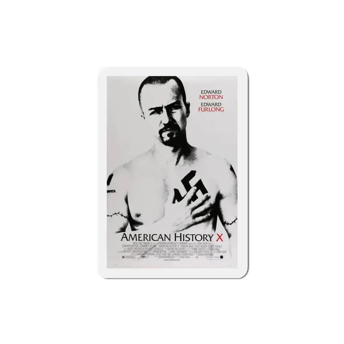American History X 1998 Movie Poster Refrigerator Magnet 3 Inch - The Sticker Space