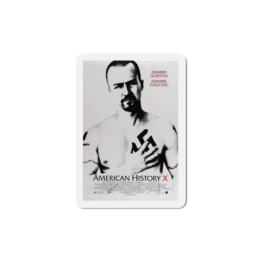 American History X 1998 Movie Poster Refrigerator Magnet 5 Inch - The Sticker Space