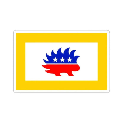 American Libertarian Flag (United States) STICKER Vinyl Kiss-Cut Decal 3 Inch White - The Sticker Space