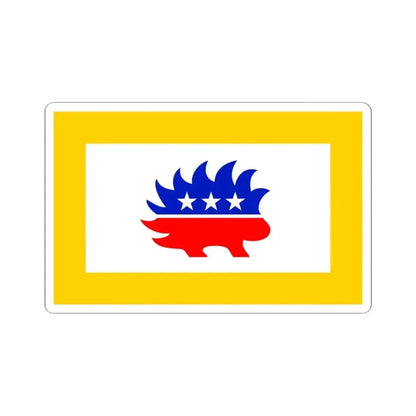 American Libertarian Flag (United States) STICKER Vinyl Kiss-Cut Decal 4 Inch White - The Sticker Space