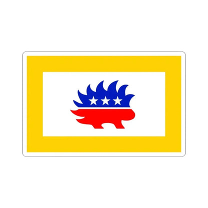 American Libertarian Flag (United States) STICKER Vinyl Kiss-Cut Decal 6 Inch White - The Sticker Space