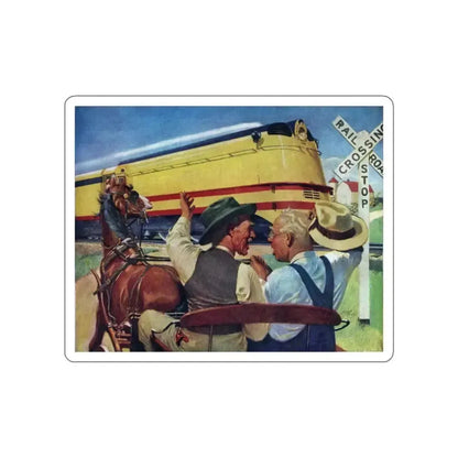 American Locomotive ad, The Saturday Evening Post, May 6, 1944 (Magazine Illustration) STICKER Vinyl Die-Cut Decal White Die-Cut 2 Inch - The Sticker Space