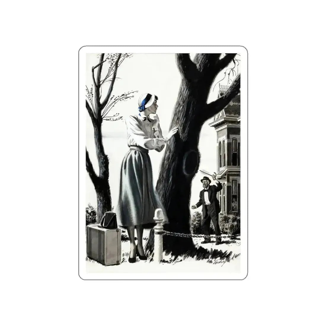 American Magazine, March 1950 (Magazine Illustration) STICKER Vinyl Die-Cut Decal - The Sticker Space