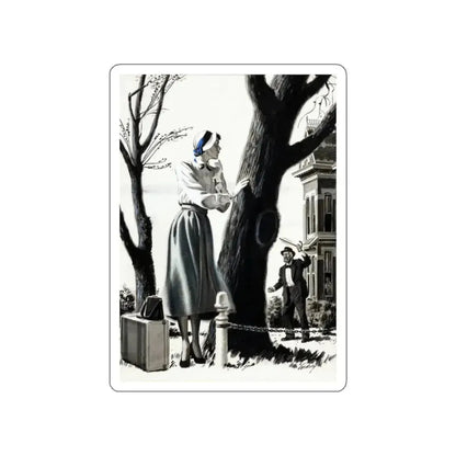 American Magazine, March 1950 (Magazine Illustration) STICKER Vinyl Die-Cut Decal White Die-Cut 2 Inch - The Sticker Space