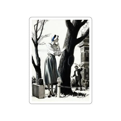 American Magazine, March 1950 (Magazine Illustration) STICKER Vinyl Die-Cut Decal White Die-Cut 3 Inch - The Sticker Space