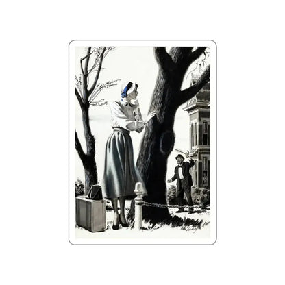 American Magazine, March 1950 (Magazine Illustration) STICKER Vinyl Die-Cut Decal White Die-Cut 5 Inch - The Sticker Space