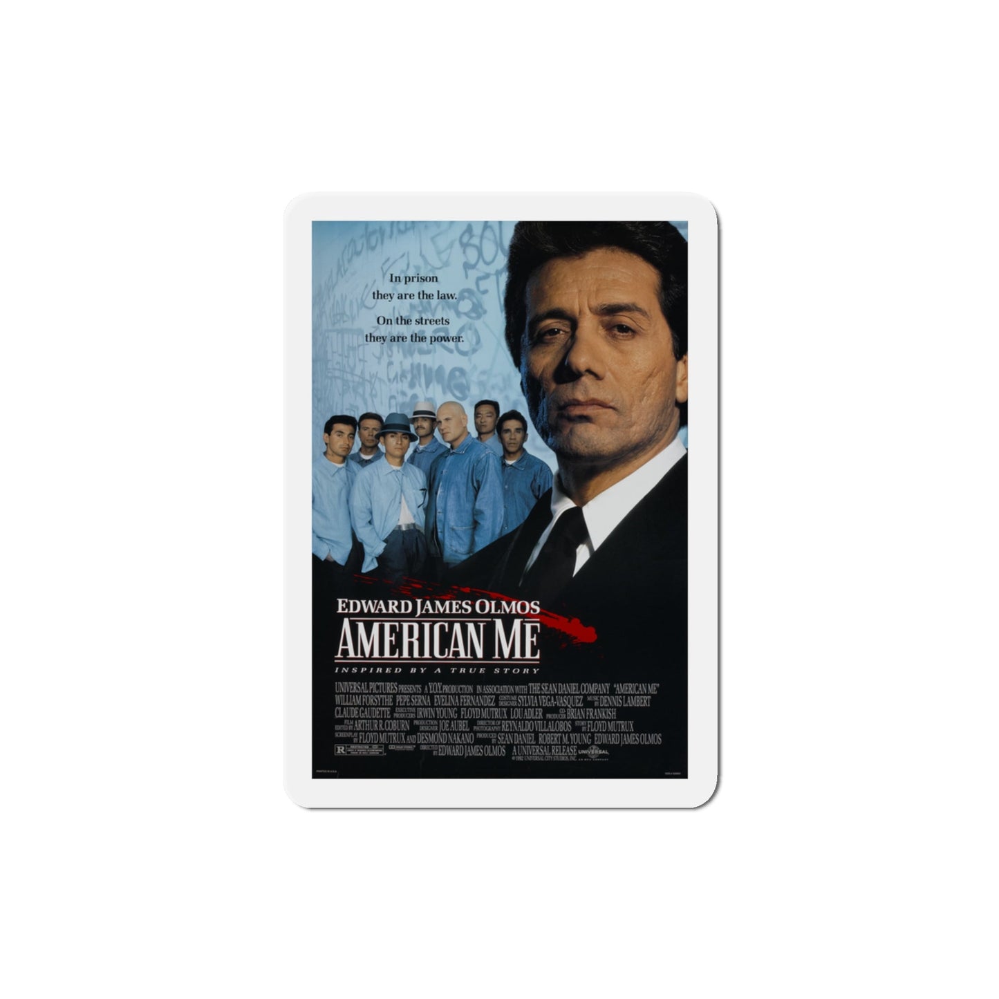 American Me 1992 Movie Poster Die-Cut Magnet-3" x 3"-The Sticker Space