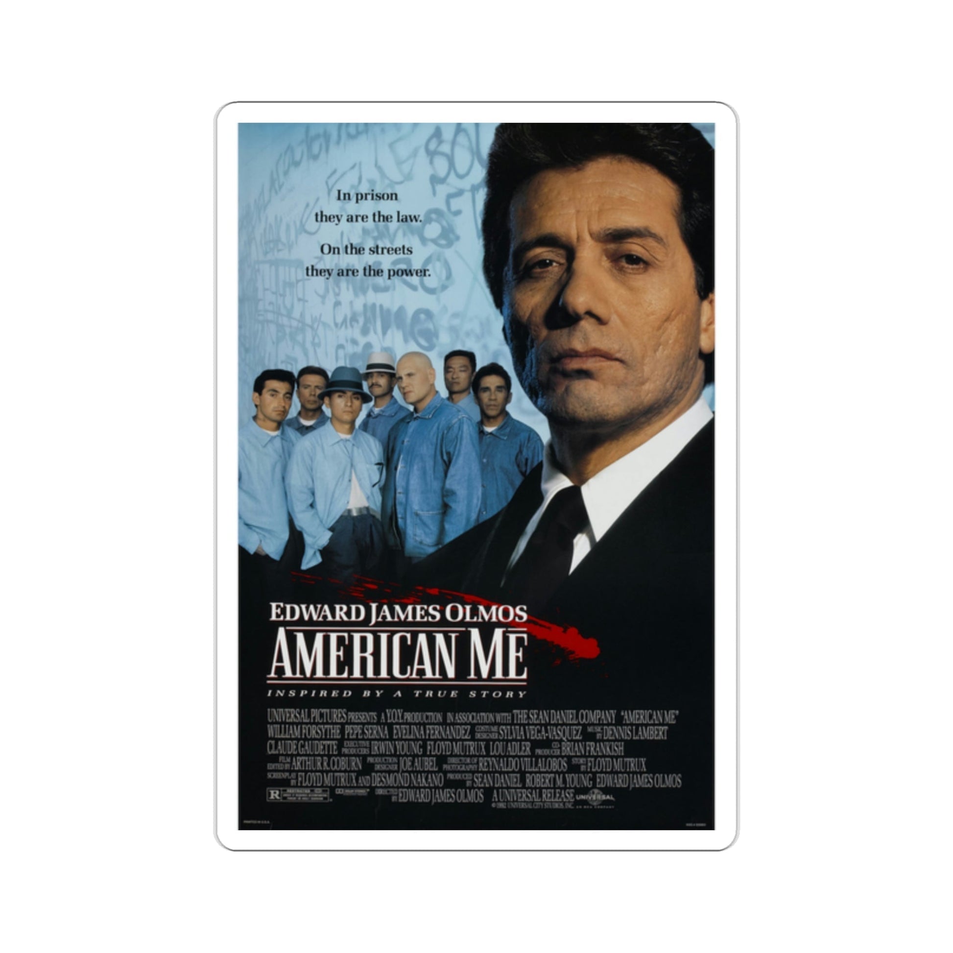 American Me 1992 Movie Poster STICKER Vinyl Die-Cut Decal-2 Inch-The Sticker Space