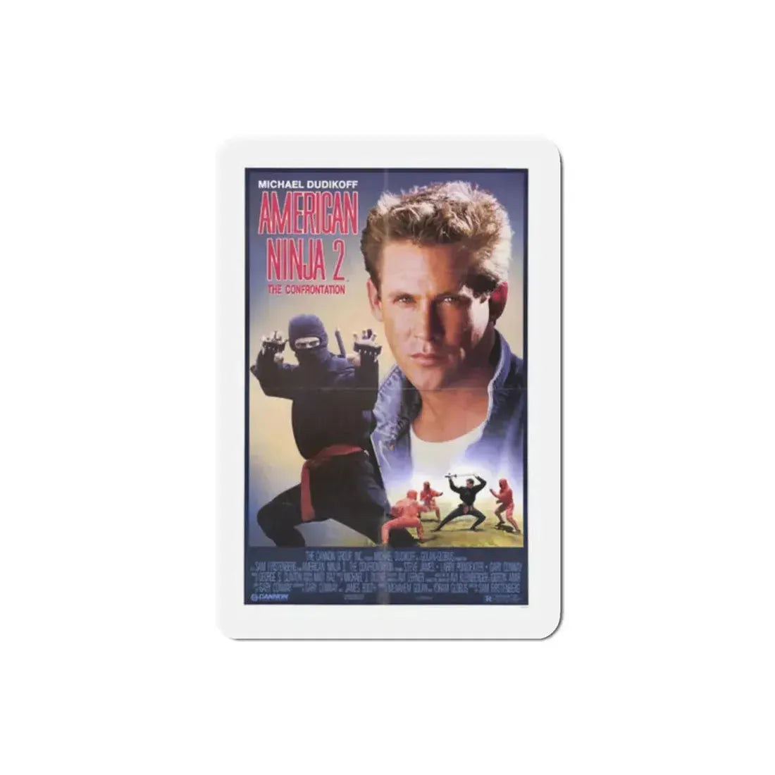 American Ninja 2 The Confrontation 1987 Movie Poster Refrigerator Magnet 2 Inch - The Sticker Space