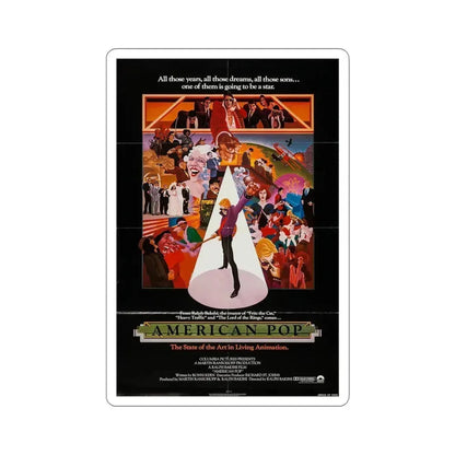 American Pop 1981 Movie Poster STICKER Vinyl Die-Cut Decal 4 Inch - The Sticker Space