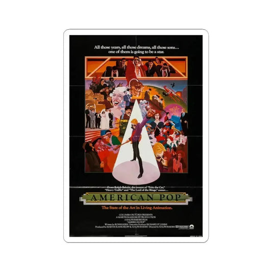 American Pop 1981 Movie Poster - STICKER Vinyl Kiss-Cut Decal 2 Inch White - The Sticker Space