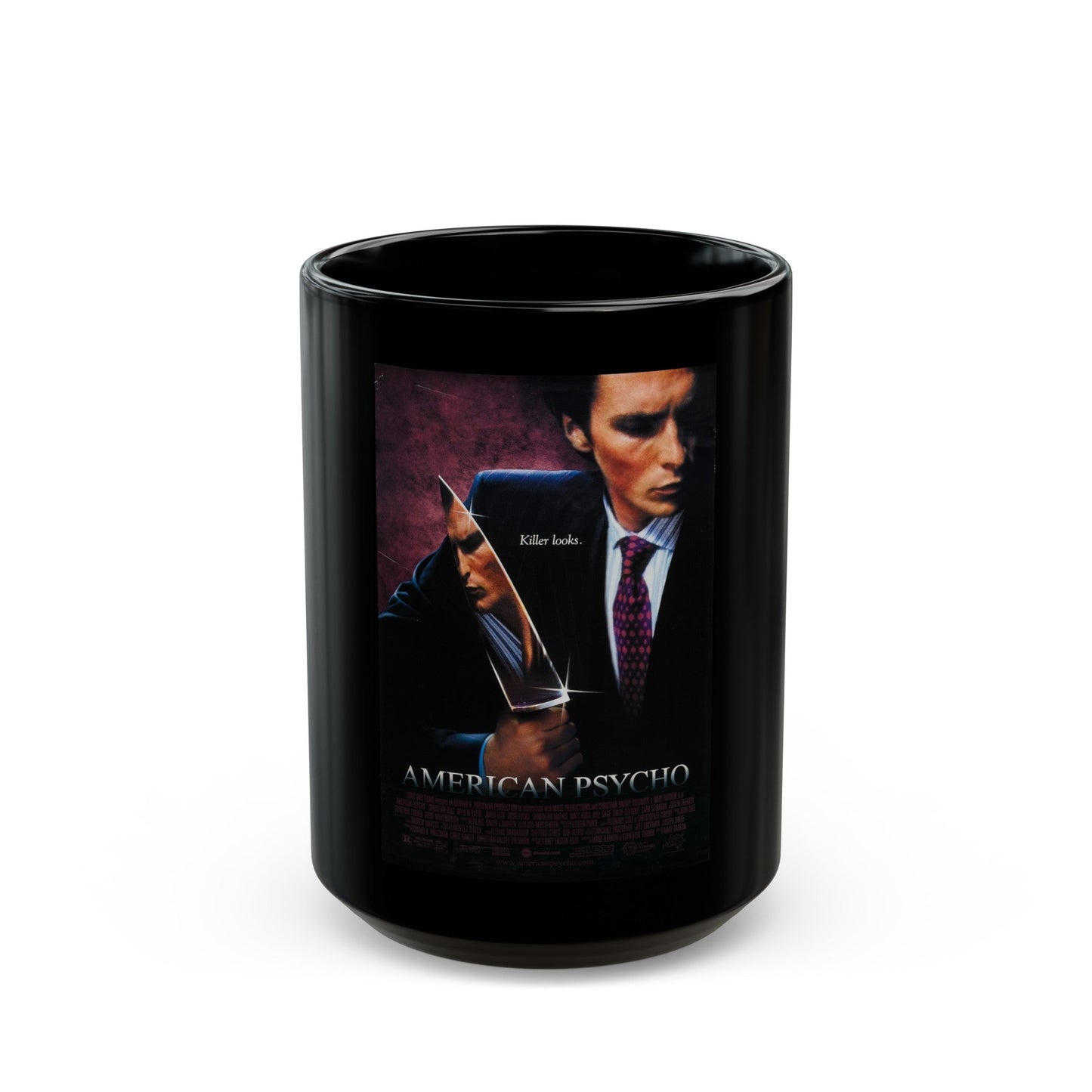 AMERICAN PSYCHO 2000 Movie Poster - Black Coffee Mug-15oz-The Sticker Space