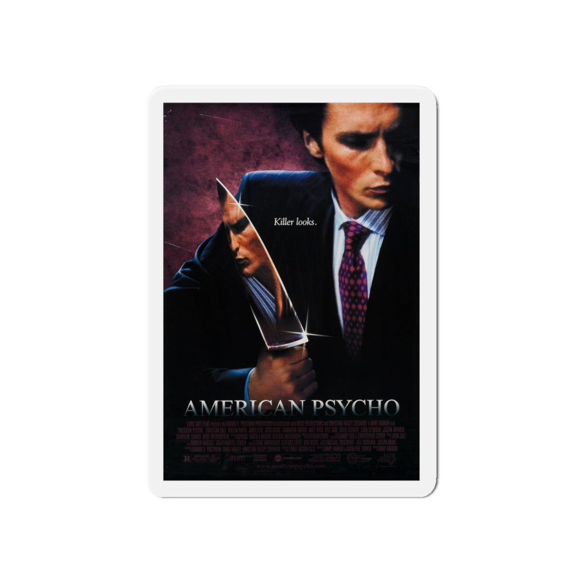 AMERICAN PSYCHO 2000 Movie Poster - Die-Cut Magnet – The Sticker Space