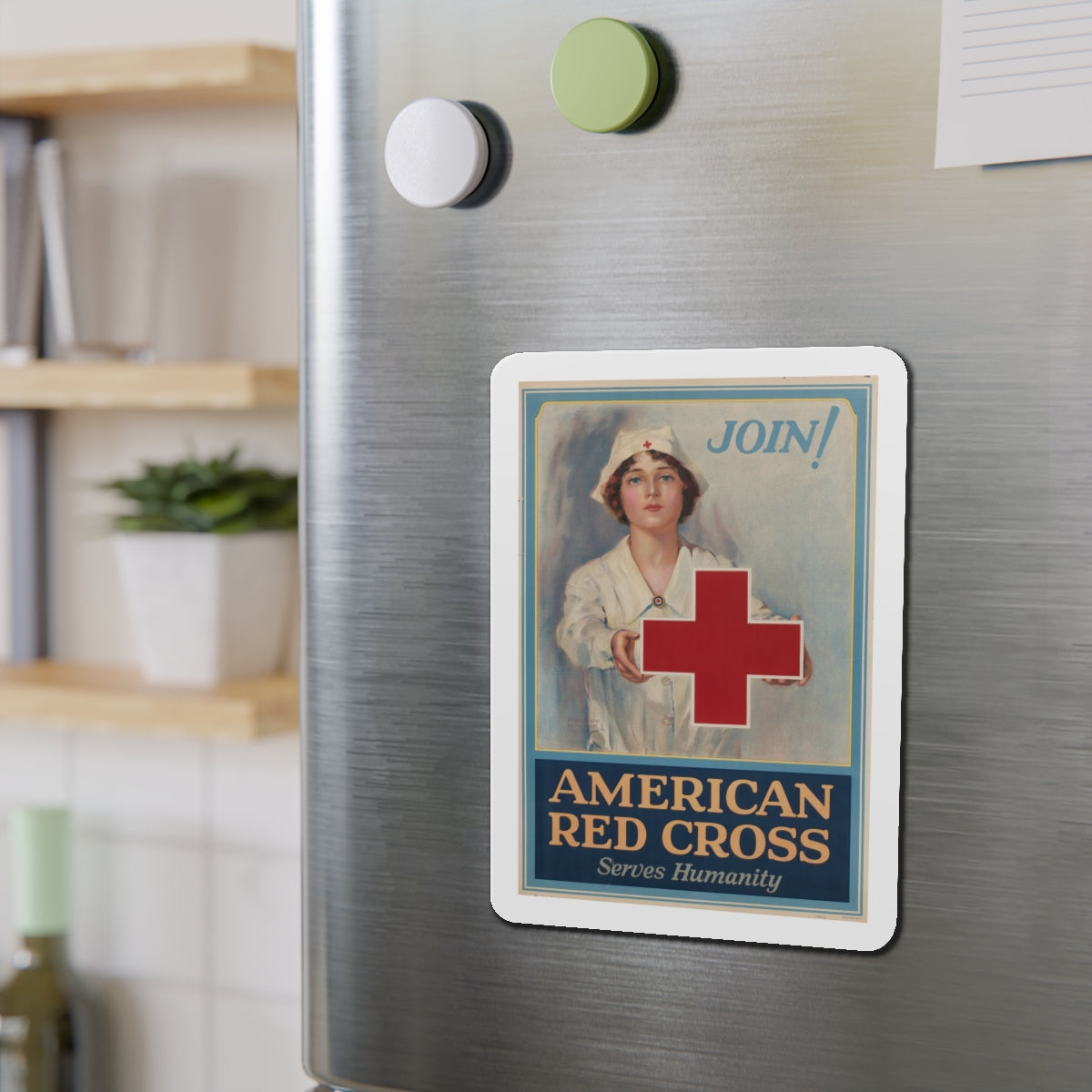 American Red Cross Poster (Magazine Illustration) Refrigerator Magnet-The Sticker Space