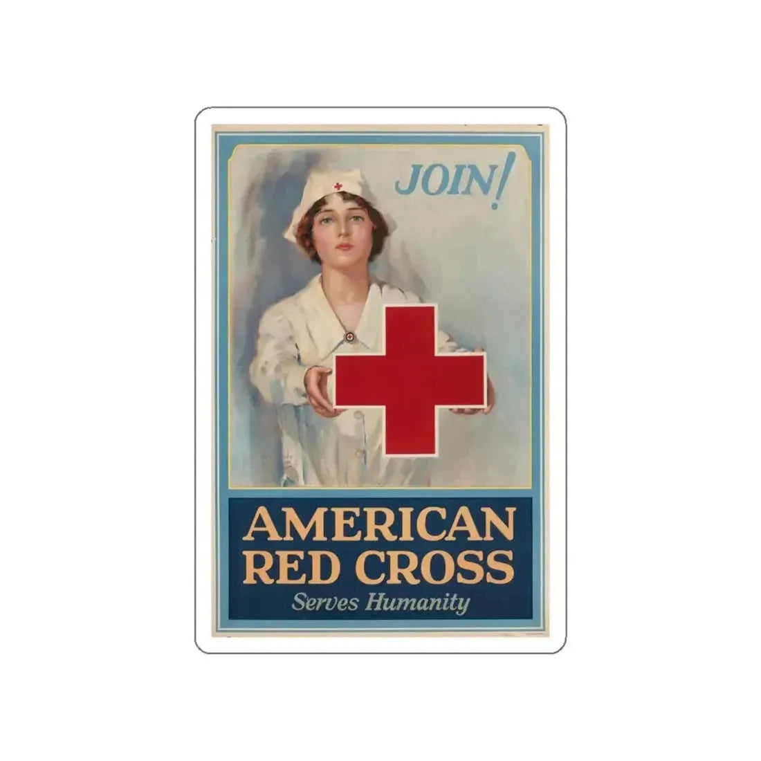 American Red Cross Poster (Magazine Illustration) STICKER Vinyl Die-Cut Decal - The Sticker Space