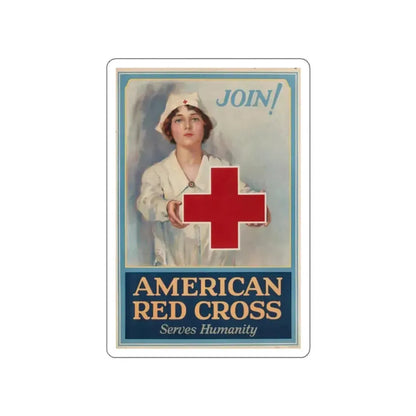 American Red Cross Poster (Magazine Illustration) STICKER Vinyl Die-Cut Decal White Die-Cut 2 Inch - The Sticker Space