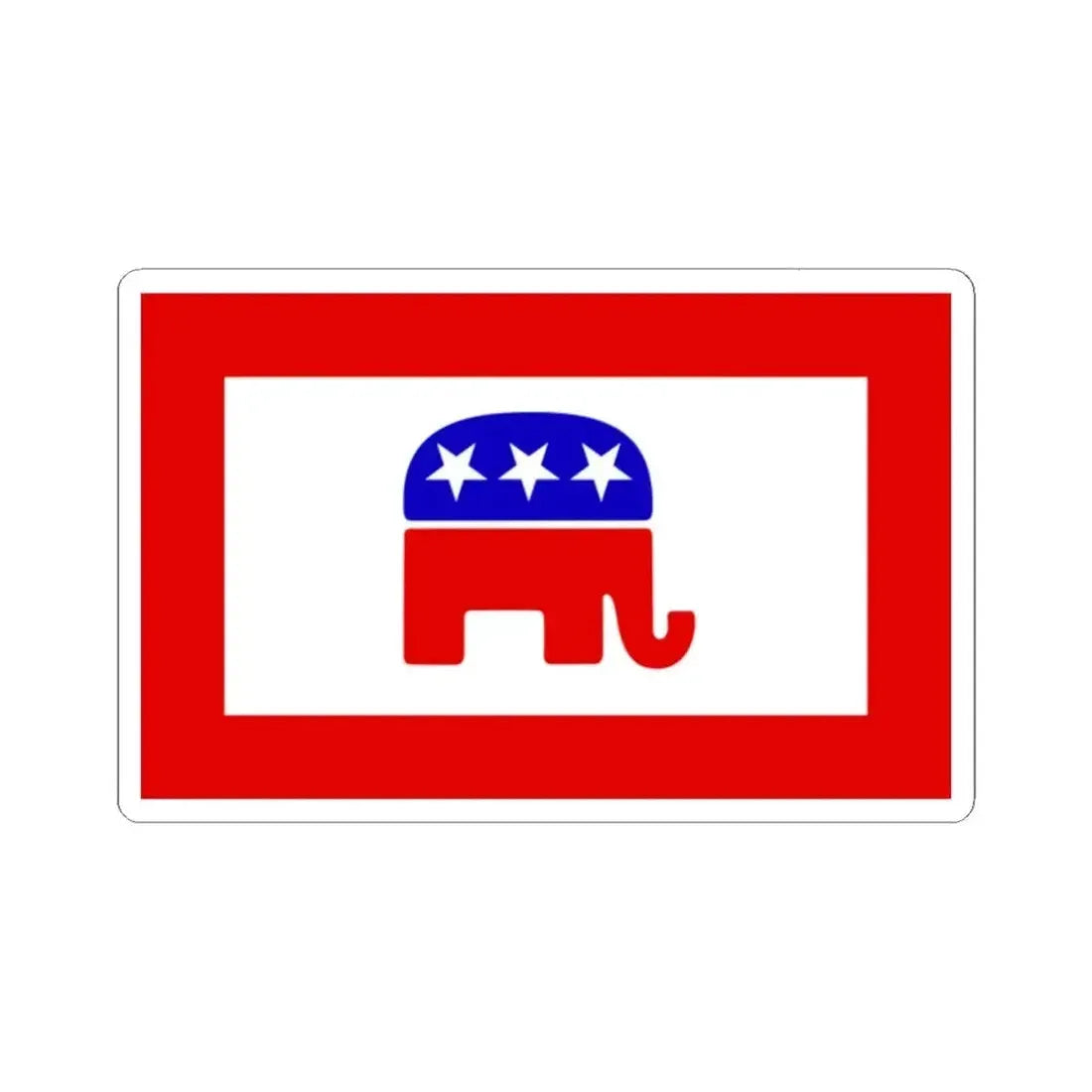American Republican Flag (United States) STICKER Vinyl Kiss-Cut Decal 2 Inch White - The Sticker Space