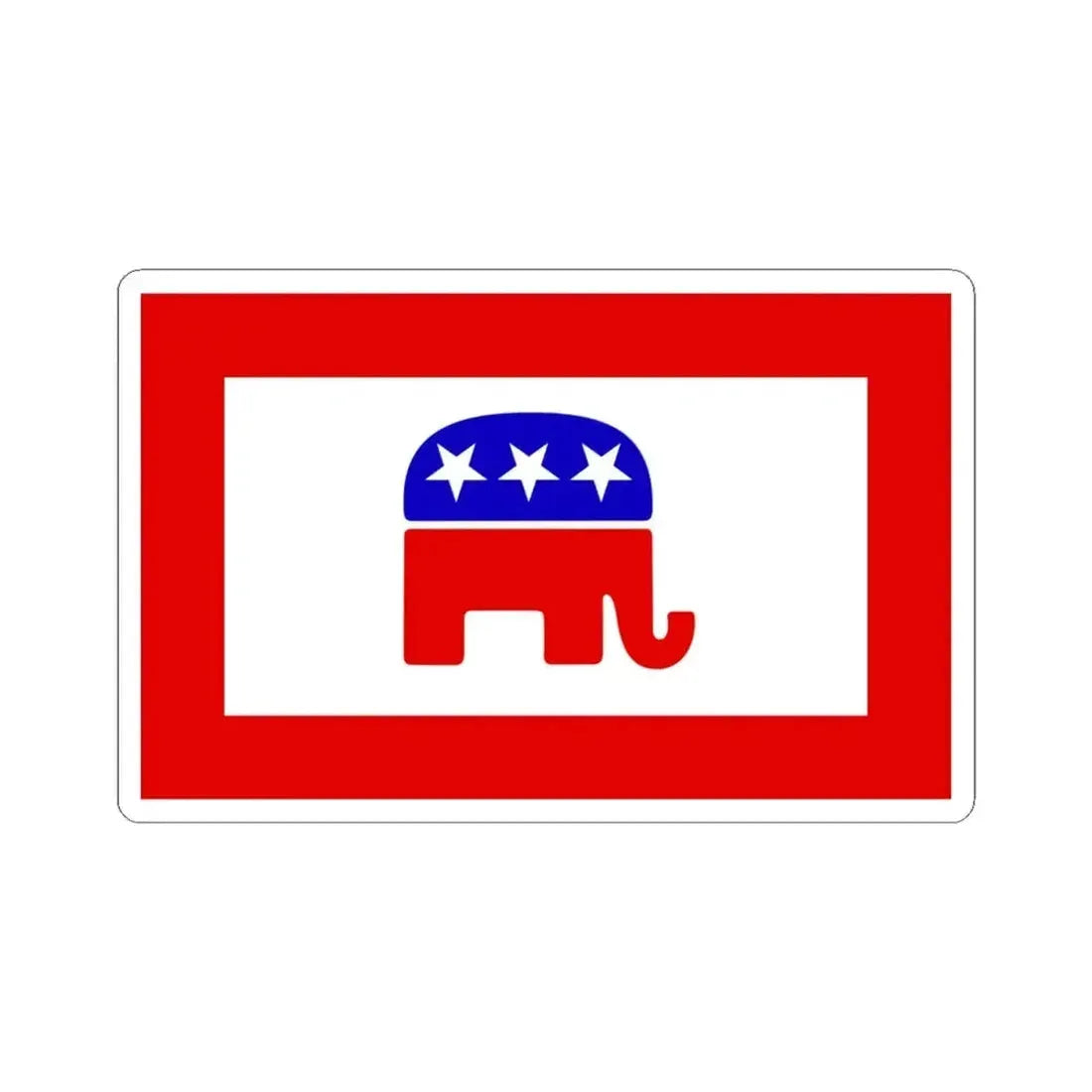American Republican Flag (United States) STICKER Vinyl Kiss-Cut Decal 6 Inch White - The Sticker Space