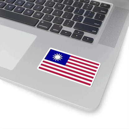 American-Taiwanese flag (United States) STICKER Vinyl Kiss-Cut Decal - The Sticker Space