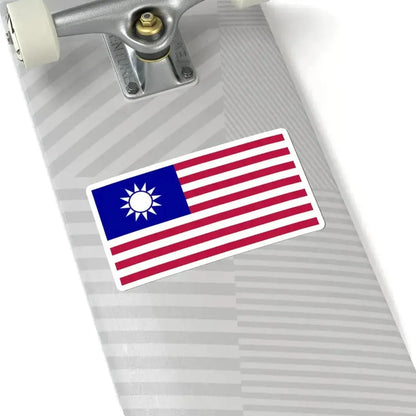 American-Taiwanese flag (United States) STICKER Vinyl Kiss-Cut Decal - The Sticker Space
