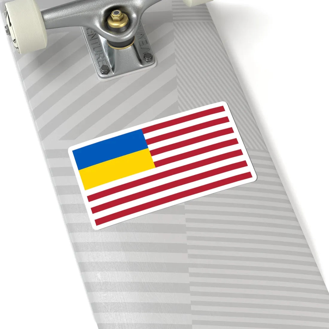 American-Ukrainian flag (Ukraine) STICKER Vinyl Kiss-Cut Decal - The Sticker Space