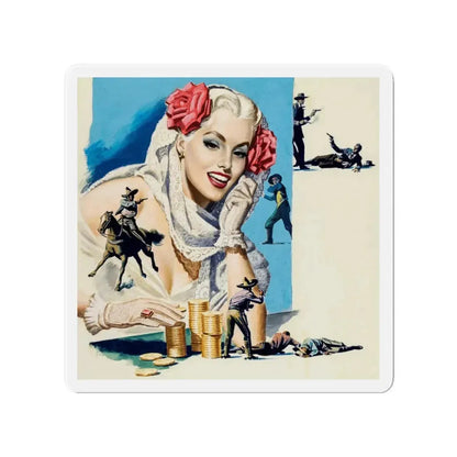 American Weekly Magazine Illustration , c. 1950s (Magazine Illustration) Refrigerator Magnet 4 Inch Die-Cut - The Sticker Space