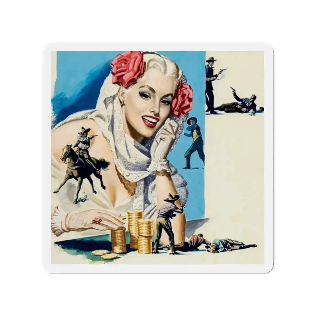 American Weekly Magazine Illustration , c. 1950s (Magazine Illustration) Refrigerator Magnet - The Sticker Space