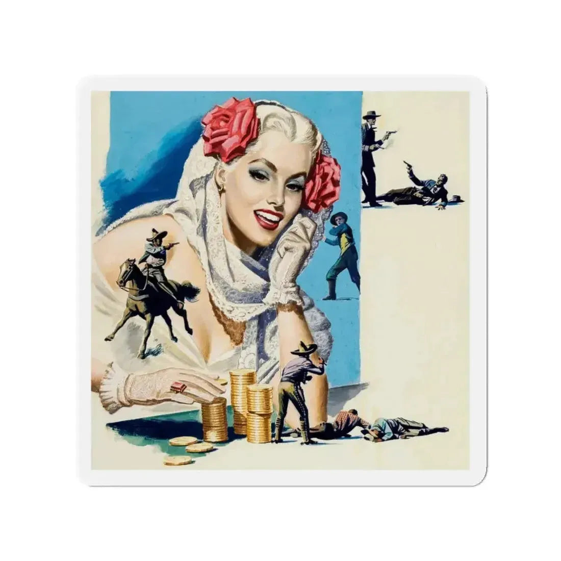 American Weekly Magazine Illustration , c. 1950s (Magazine Illustration) Refrigerator Magnet - The Sticker Space