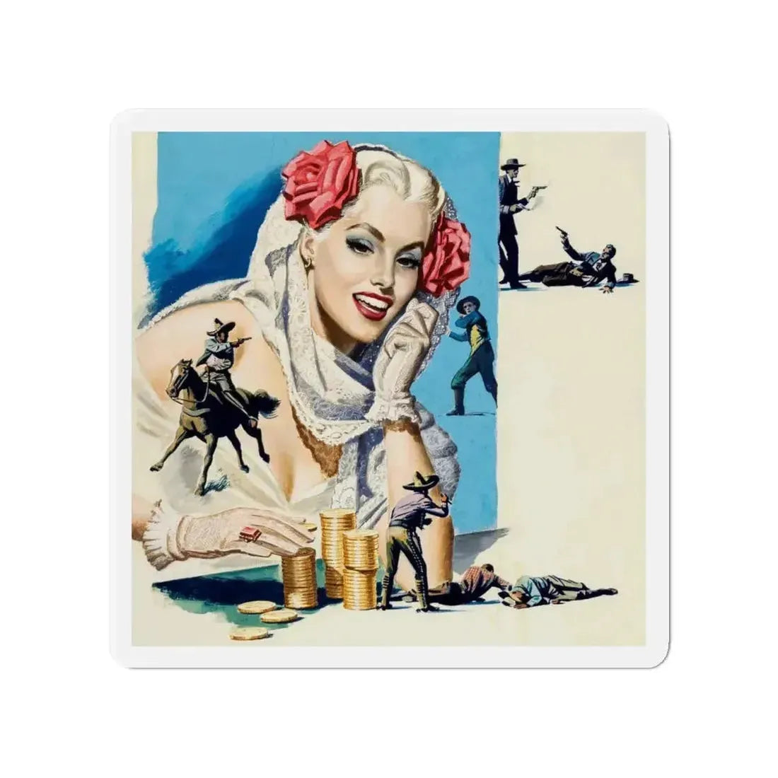 American Weekly Magazine Illustration , c. 1950s (Magazine Illustration) Refrigerator Magnet - The Sticker Space