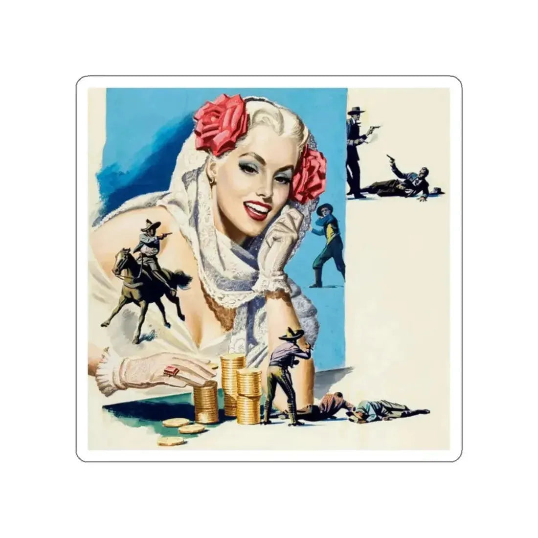 American Weekly Magazine Illustration , c. 1950s (Magazine Illustration) STICKER Vinyl Die-Cut Decal - The Sticker Space