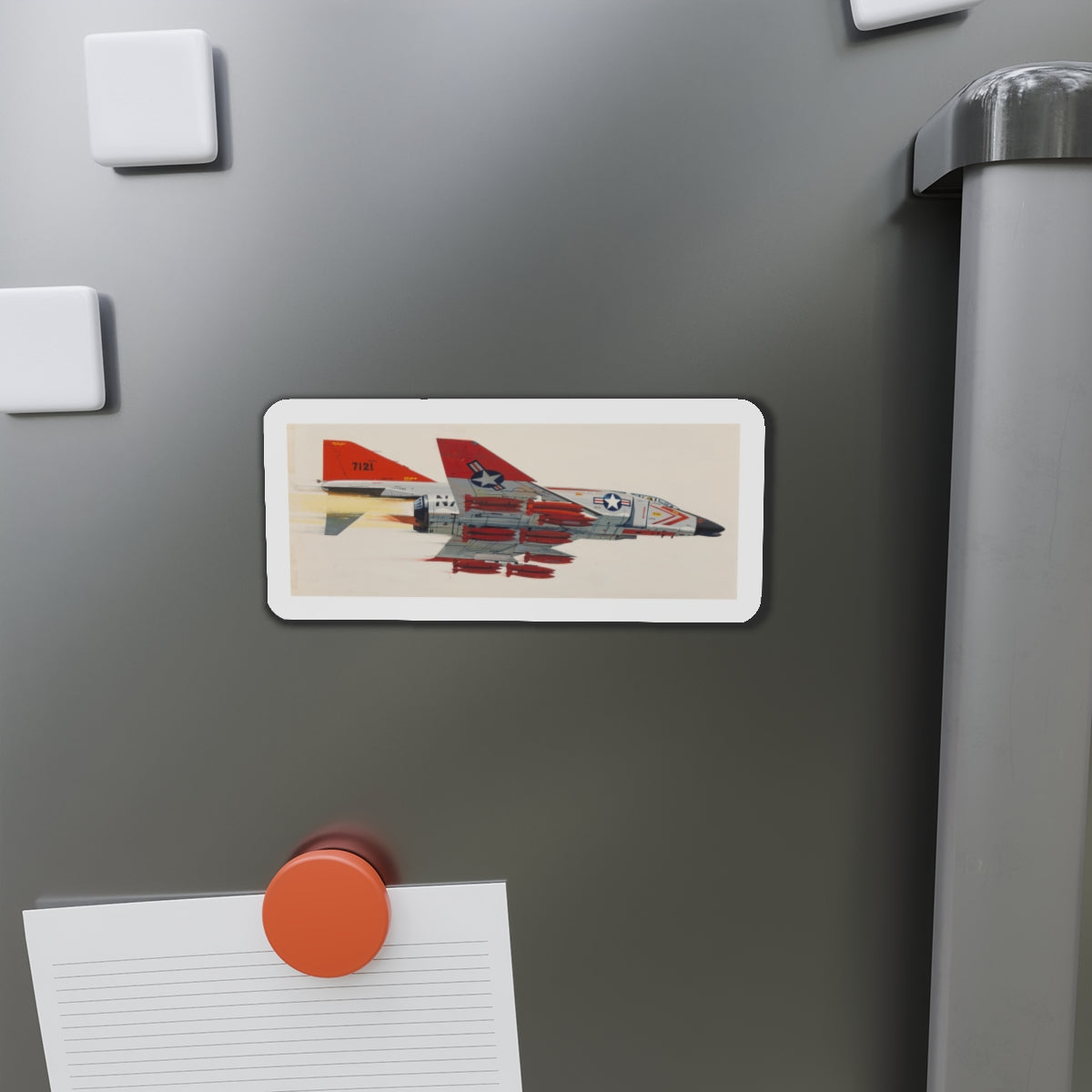 America's Hottest Jet, Popular Science magazine cover, May 1962 (Magazine Illustration) Refrigerator Magnet-The Sticker Space