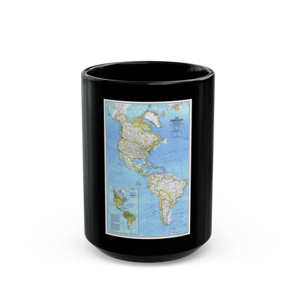 Americas, The (1979) (Map) Black Coffee Mug-15oz-The Sticker Space