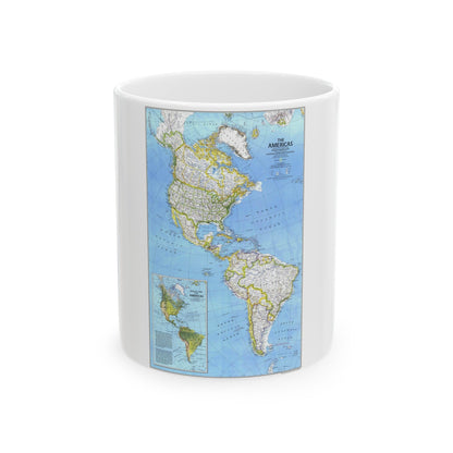 Americas, The (1979) (Map) White Coffee Mug-11oz-The Sticker Space