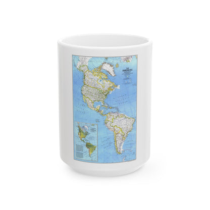 Americas, The (1979) (Map) White Coffee Mug-15oz-The Sticker Space