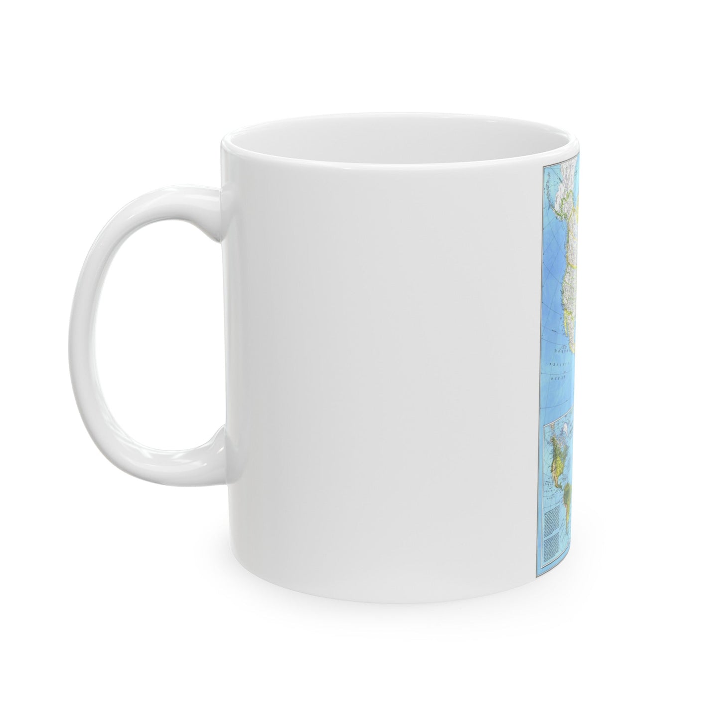 Americas, The (1979) (Map) White Coffee Mug-The Sticker Space