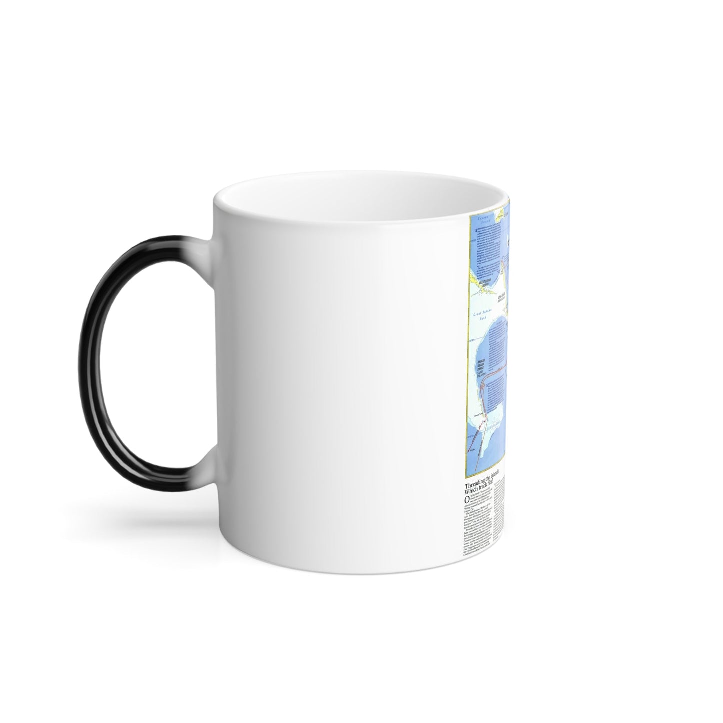 Americas - Threading the Island (1986) (Map) Color Changing Mug 11oz-11oz-The Sticker Space