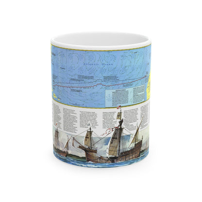 Americas - Where Did Columbus Discover America (1987) (Map) White Coffee Mug-11oz-The Sticker Space