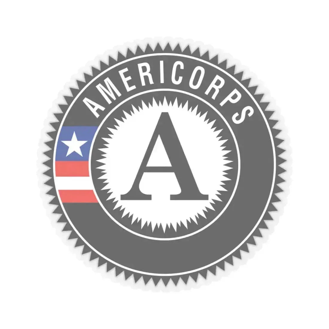 AmeriCorps - STICKER Vinyl Kiss-Cut Decal 3 Inch Transparent - The Sticker Space