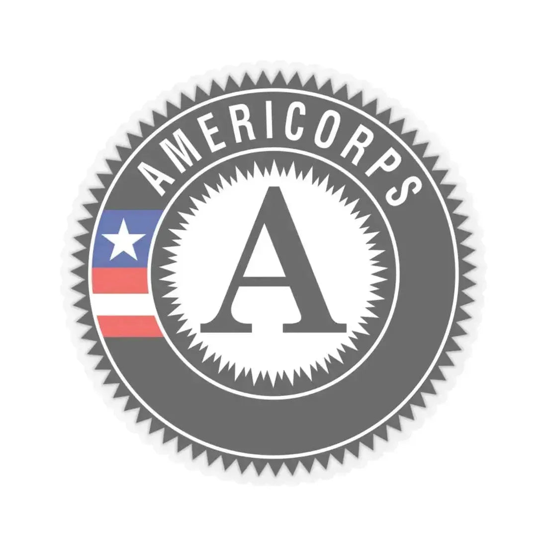 AmeriCorps - STICKER Vinyl Kiss-Cut Decal 4 Inch Transparent - The Sticker Space