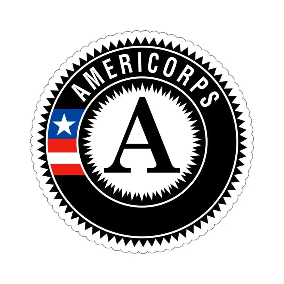 AmeriCorps - STICKER Vinyl Kiss-Cut Decal 4 Inch White - The Sticker Space