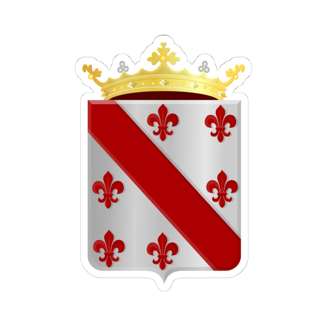 Amerongen wapen (Netherlands) (Coat of Arms) STICKER Vinyl Kiss-Cut Decal 4 Inch White - The Sticker Space
