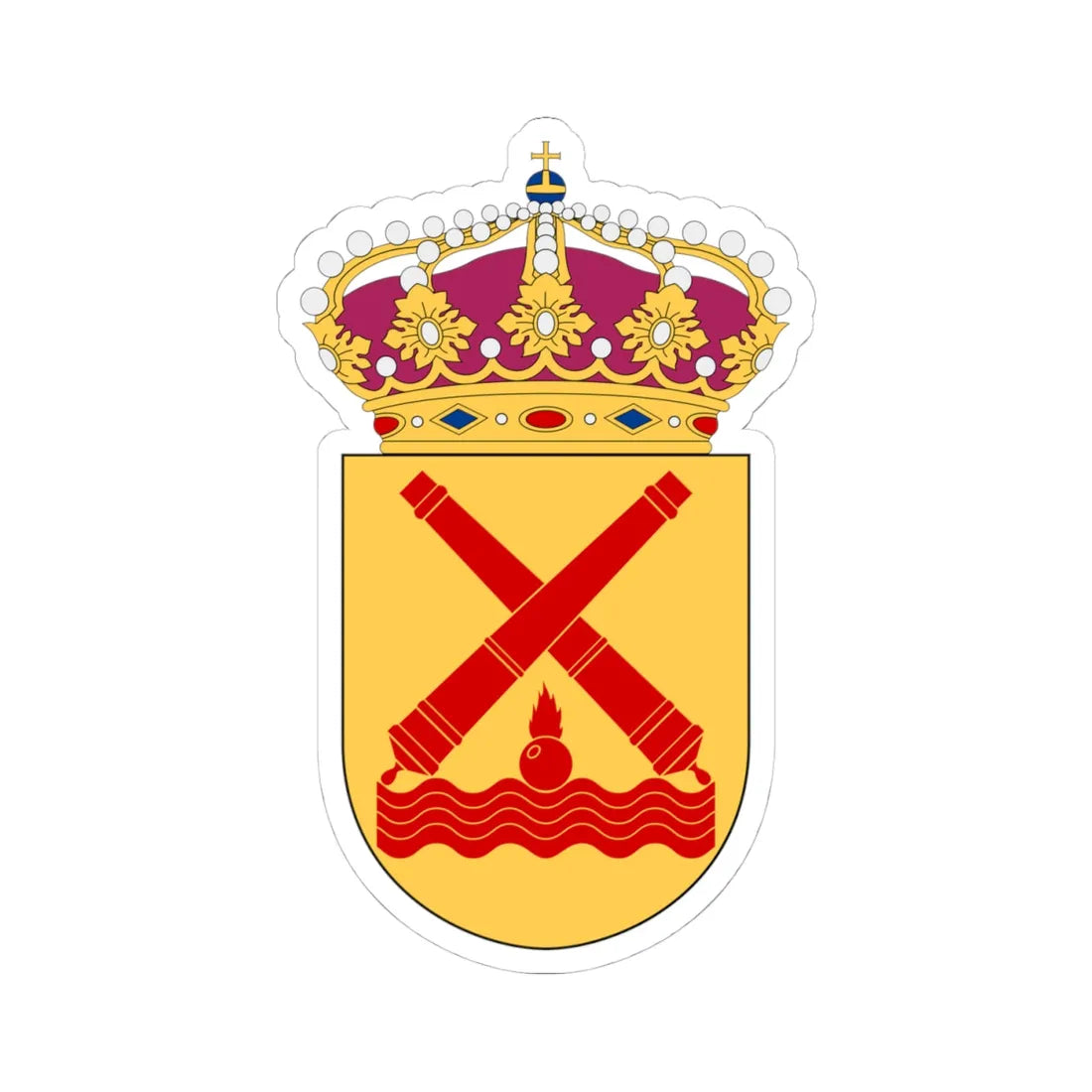 Amfibiestridskolan vapen (Sweden) (Coat of Arms) STICKER Vinyl Kiss-Cut Decal 4 Inch White - The Sticker Space