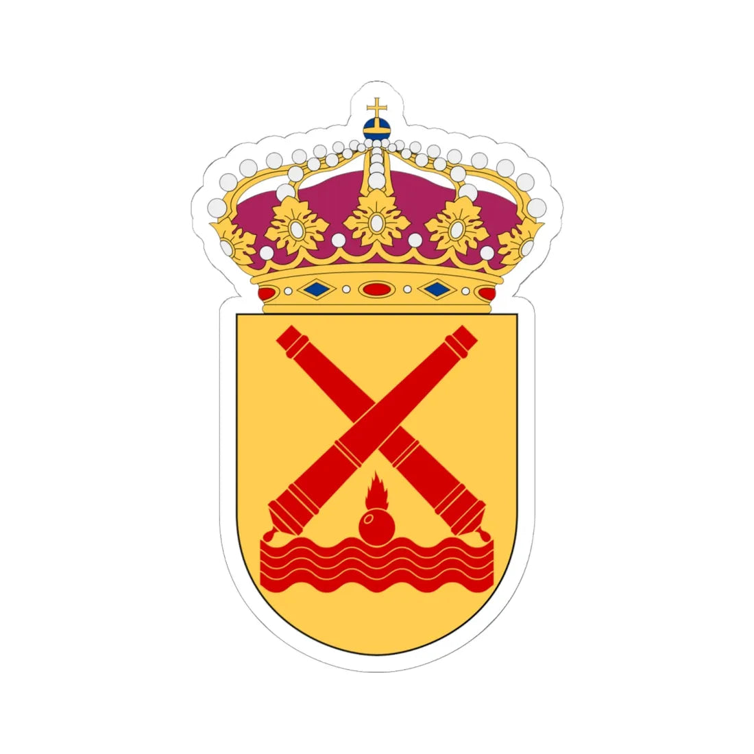 Amfibiestridskolan vapen (Sweden) (Coat of Arms) STICKER Vinyl Kiss-Cut Decal 6 Inch White - The Sticker Space