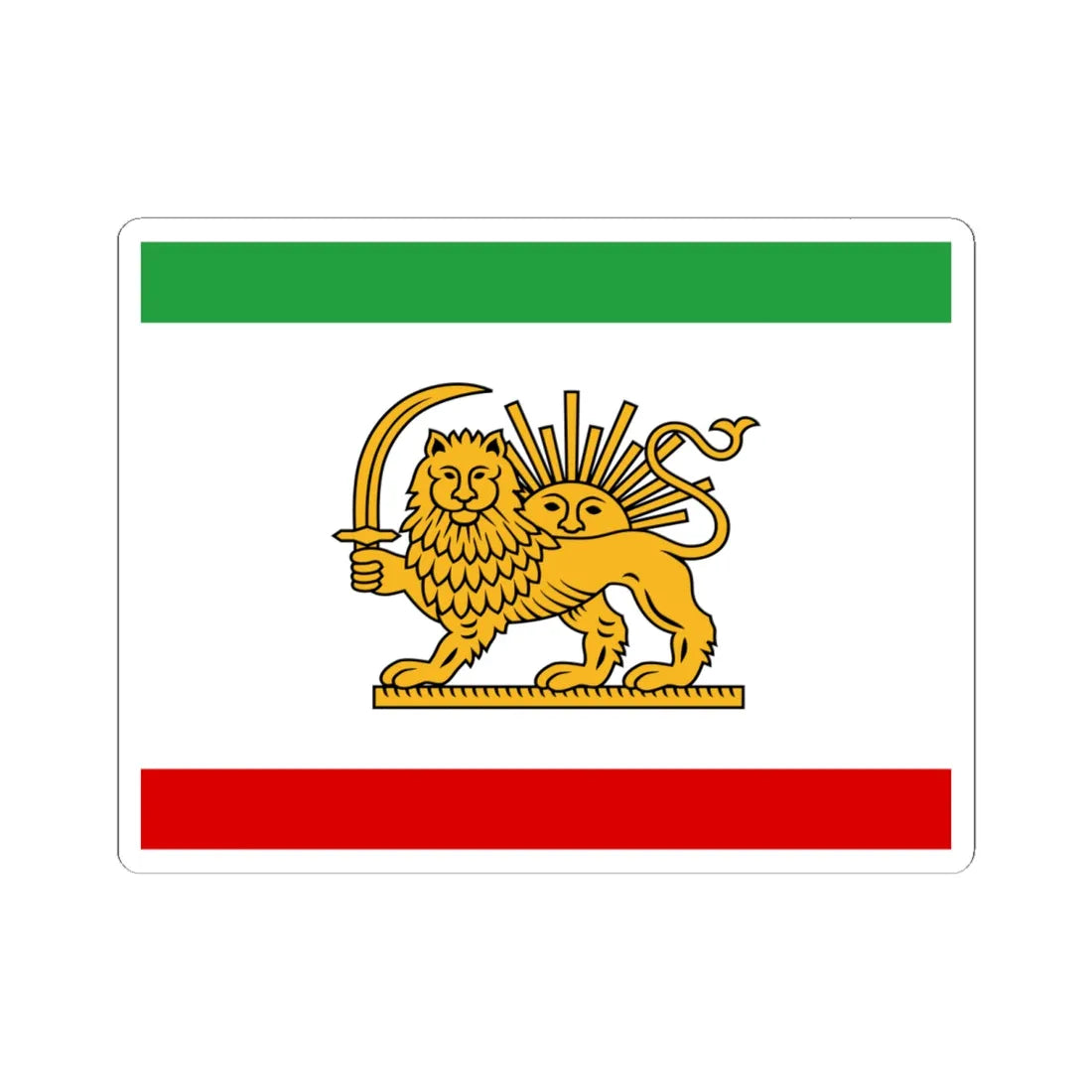 Amir Kabir Flag (Iran) STICKER Vinyl Kiss-Cut Decal 6 Inch White - The Sticker Space