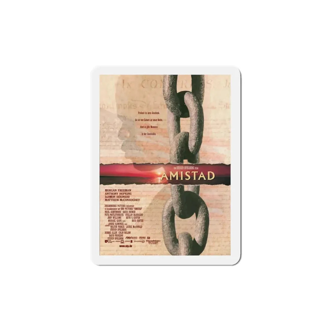Amistad 1997 Movie Poster Refrigerator Magnet - The Sticker Space